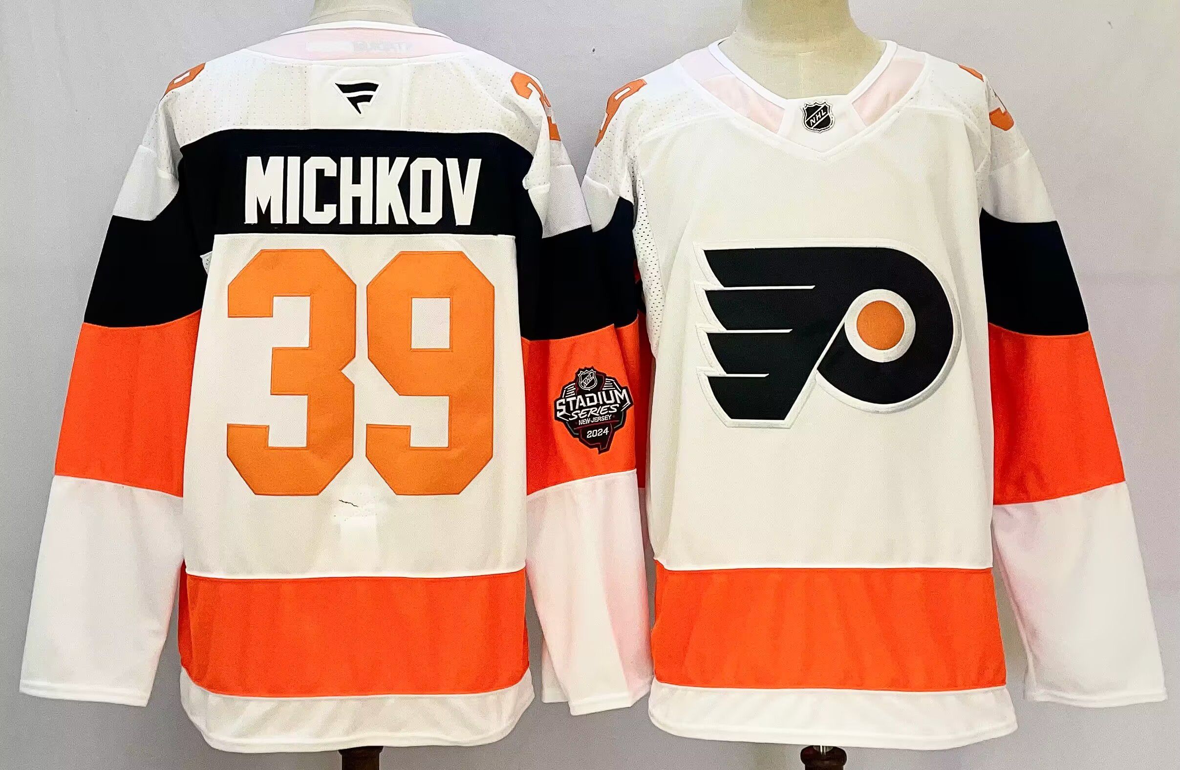 Men Philadelphia Flyers #39 Michkov White 2025 Home Premier Player NHL Jersey